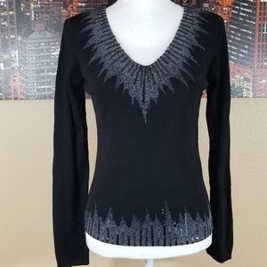 Colour Works Black & Silver Lightweight Sweater